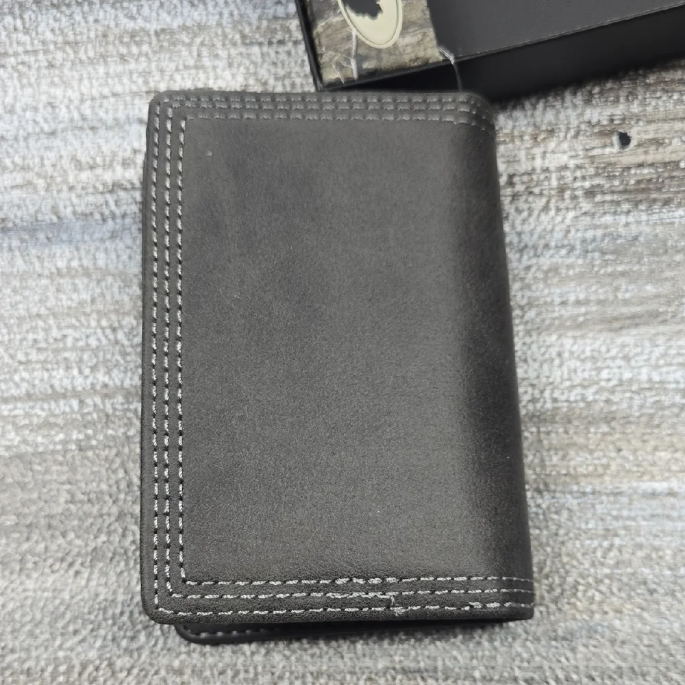 Mossy Oak Gray Tri‑Fold Wallet – Leather‑Like Feel